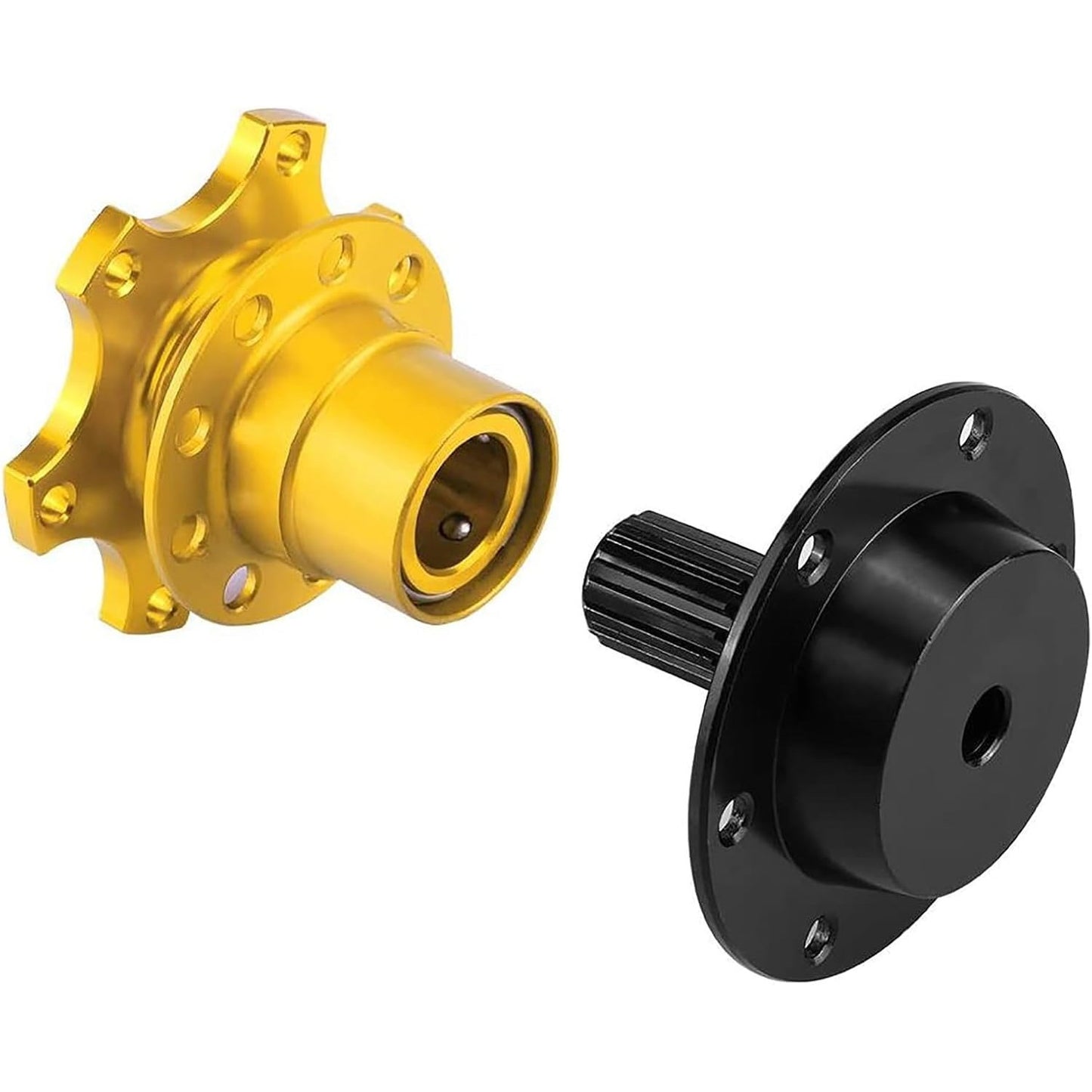 Butuc volan sport Quick Release cu 6 prinderi, adaptor cu eliberare rapida Snap Off, din metal, cu accesorii de montare