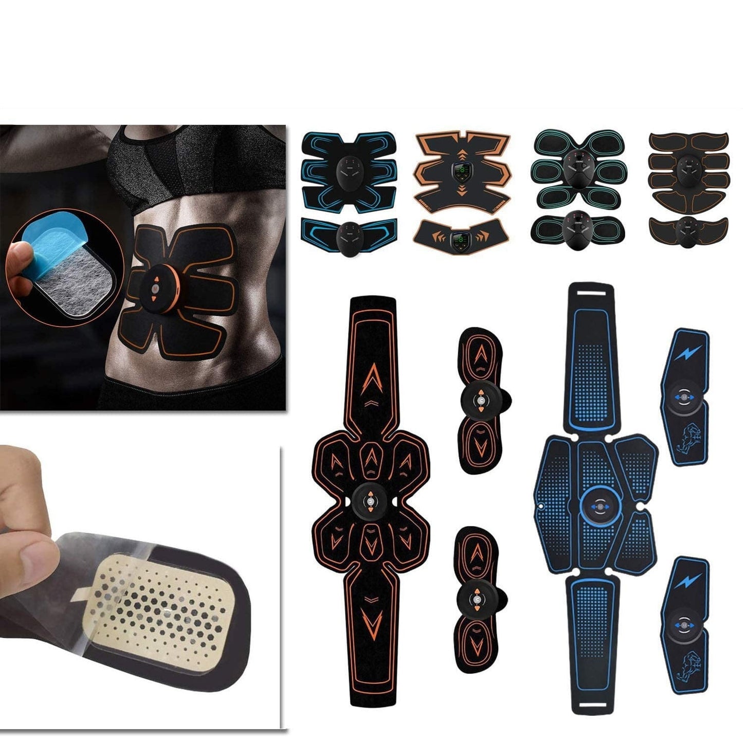 Set rezerva 10 Paduri cu gel pentru aparate electrostimulatoare, universale, EMS