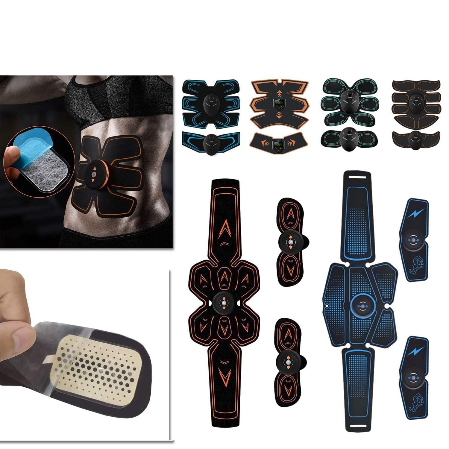 Set rezerva 10 Paduri cu gel pentru aparate electrostimulatoare, universale, EMS