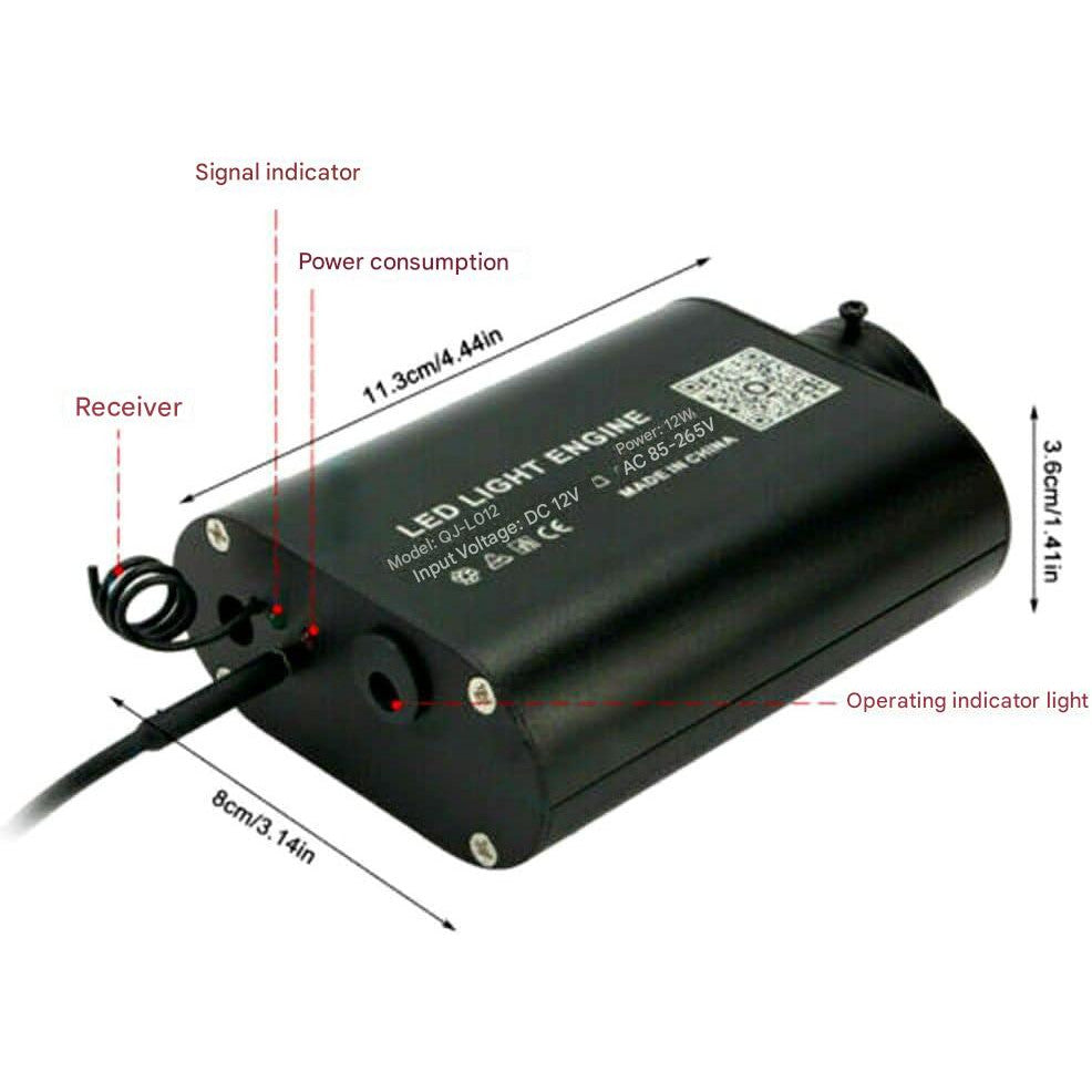 Kit fibra optica plafon instelat cu 500 fire 0.75 mm de 3 metri, RGBW, motor iluminare 16W cu telecomanda si control prin aplicatie, mod muzical, Starry Sky