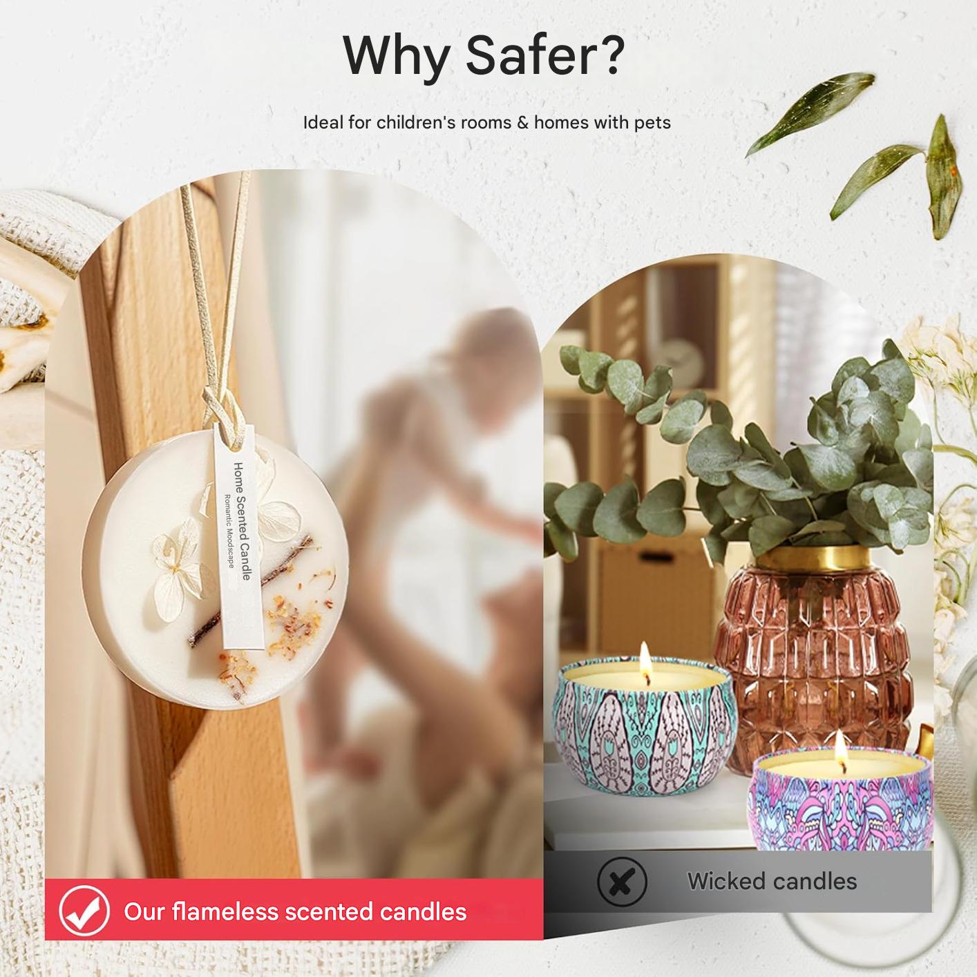 Set creativ ceara parfumata AIFIZO – kit cu 3 forme, flori uscate si ulei esential, cadou aromat pentru casa