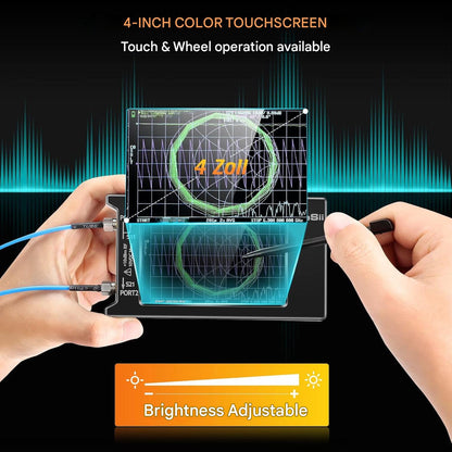 Analizor de retea vectoriala Seesii LiteVNA, banda 50 kHz–6,3 GHz, Slot MicroSD, masurare Smith Chart S, SWR, parametri HF/VHF/UHF, cu touchscreen de 4 inch, intarziere faza, instrument profesionist pentru radioamatori si inginerie RF
