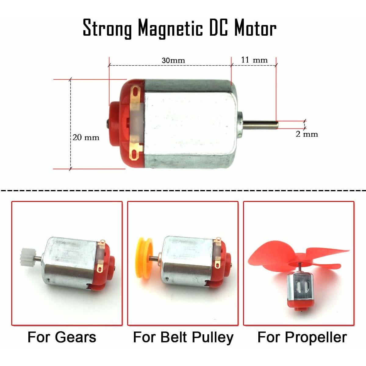 Set 8 motor DC 1.5V - 3V, 12000-15000 RPM, 8 carcase cu suport baterie AA, 8 intrerupatoare, elice si cablu de 1m, R683