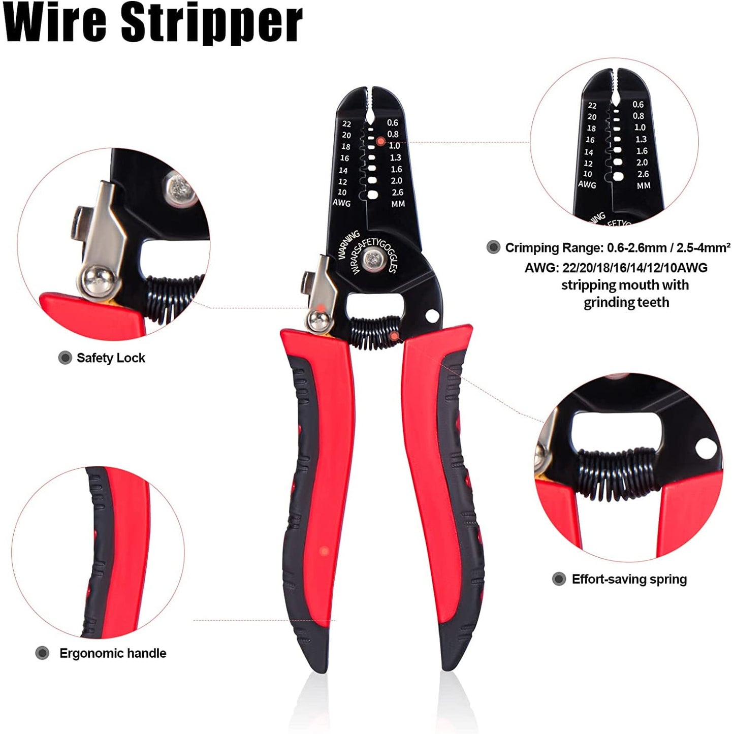Kit de sertizare cablu solar 2.5/4/6 mm² cu cleste de sertizat si cleste de dezizolat, cu 12 conectori MC4 si 2 conectori splitter, geanta de transport si chei speciale