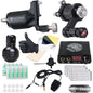 Set de 2 masini de tatuat cu sursa de alimentare, ace de tatuat, pedala, masini de tatuat rotative DragonHawk Extreme V2