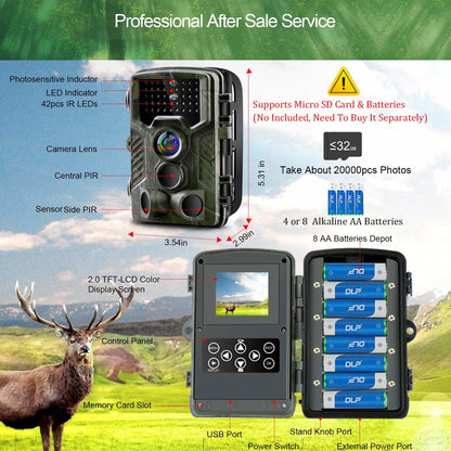 Camera de vanatoare cu senzor de miscare , HC-800A , 16 MP , full HD , 1080P , night vision , hunting camera ,
