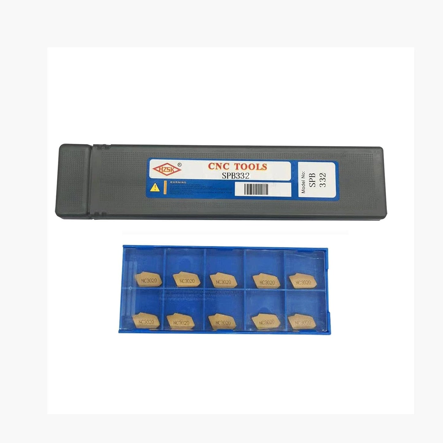 Instrument taiere caneluri SPB332 / SPB32-3 cu 12 placute carbura SP300 / ZQMX3N11-1E 3 mm, suport scule si cheie fixa, precizie ridicata, rezistenta la uzura