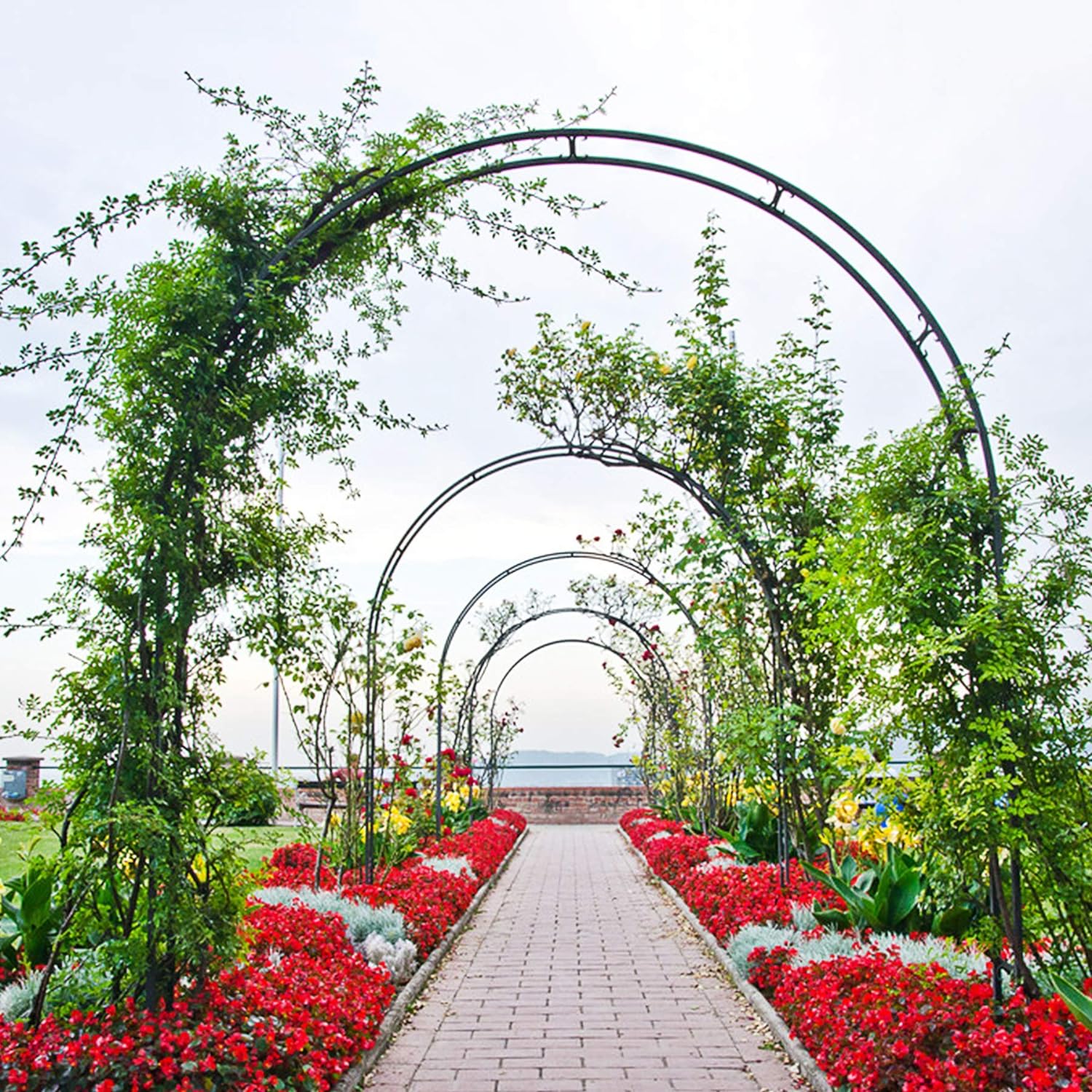 Arcada metalica, pergola arcuita pentru trandafiri, decor, nunta, botezuri, gradina, aniversari, petreceri, rezistenta la apa, 240 x 140 x 38 cm
