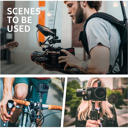 Set brat articulat 11 inch Magic Arm si clema Super Clamp cu filet de 1/4 inch si 3/8 inch, sarcina maxima 2 kg, pentru monitor camera video, lumina LED, Ring Light