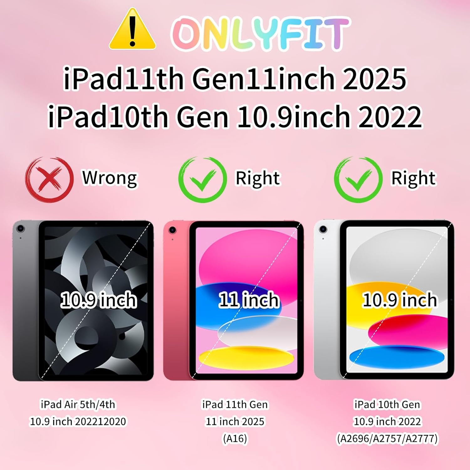 Husa de protectie pentru iPad Gen11, 11inch 2025 A16 si Gen 10, 10,9 inch 2022, cu stand stil fluture, suport pix, margini intarite, curea de umar, carcasa rezistenta la socuri, roz
