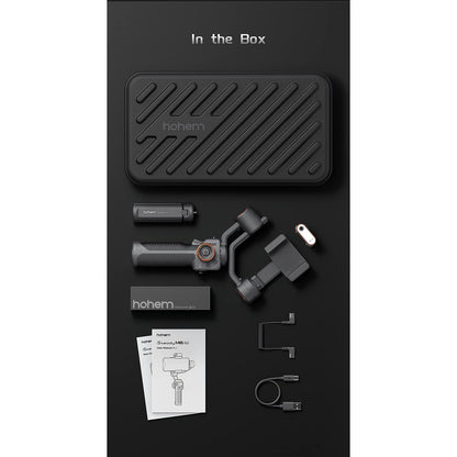 Sistem de stabilizare imagine pentru smartphone, stabilizator gimbal cu 3 axe, display OLED, lumina continua cu senzor AI, mini trepied, incarcare 400 g, Hohem iSteady M6