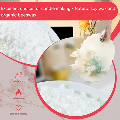 Set creativ ceara parfumata AIFIZO – kit cu 3 forme, flori uscate si ulei esential, cadou aromat pentru casa