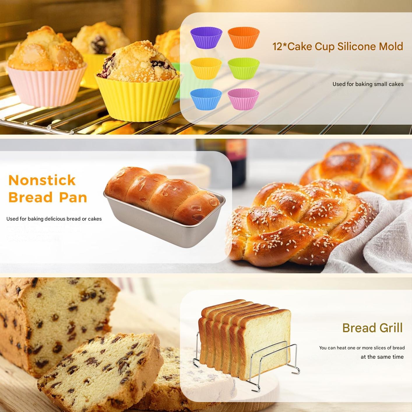Set 23 accesorii pentru friteuza cu aer cald Philips Airfryer Dual Basket 3000/5000, cu tavi de silicon, forme de prajituri, 2 gratare, forma de vafe, suport paine, clesti