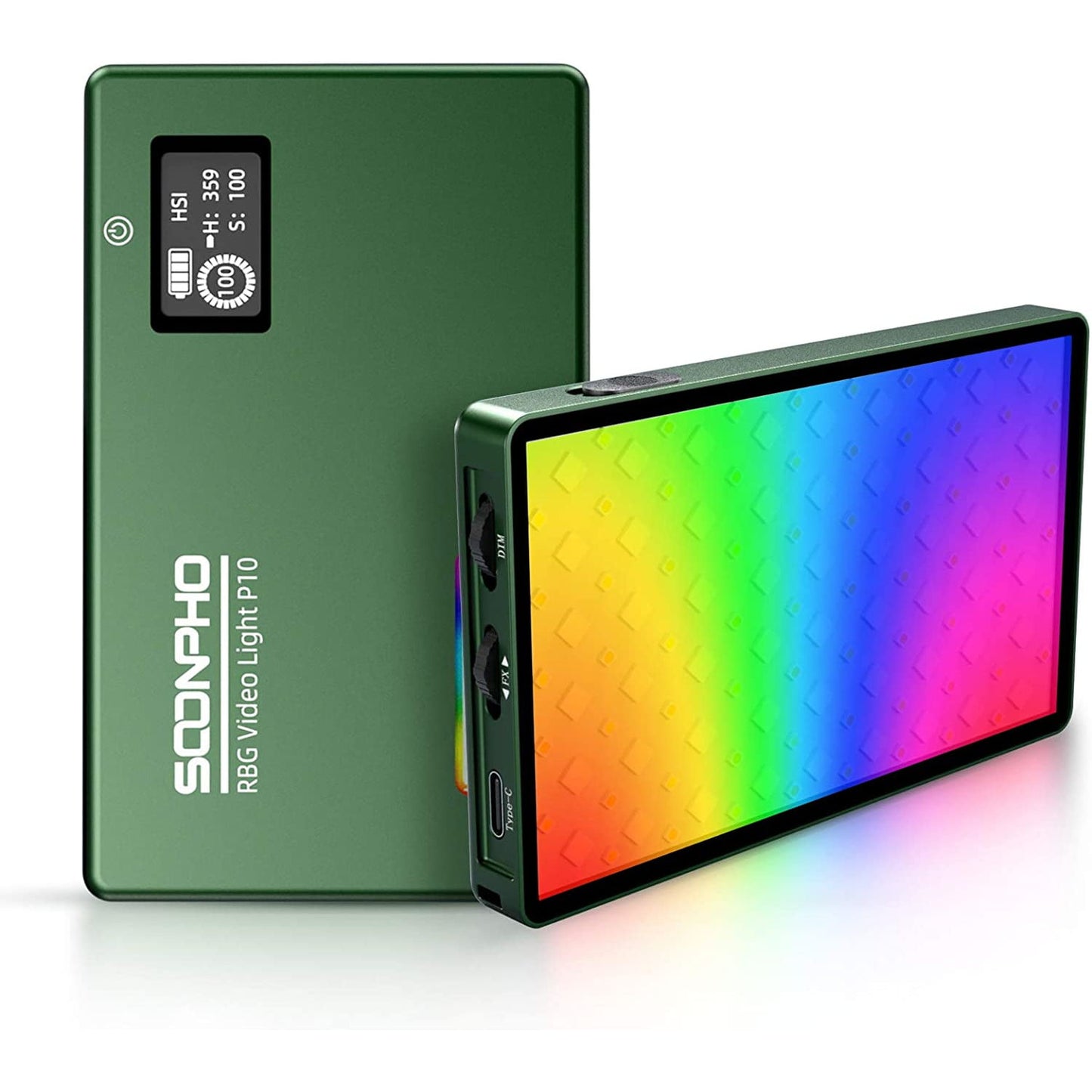 Lampa lumina continua LED Soonpho, RGB color, reglabila 2500K-8500K cu baterie 4000mAh pentru video, selfie, streaming live si fotografie