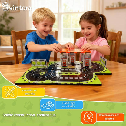 Set blocuri magnetice constructie 30 piese cu camion cisterna, jucarie educativa STEM Montessori pentru copii 3-12 ani, piese magnetice compatibile, geanta depozitare inclusa