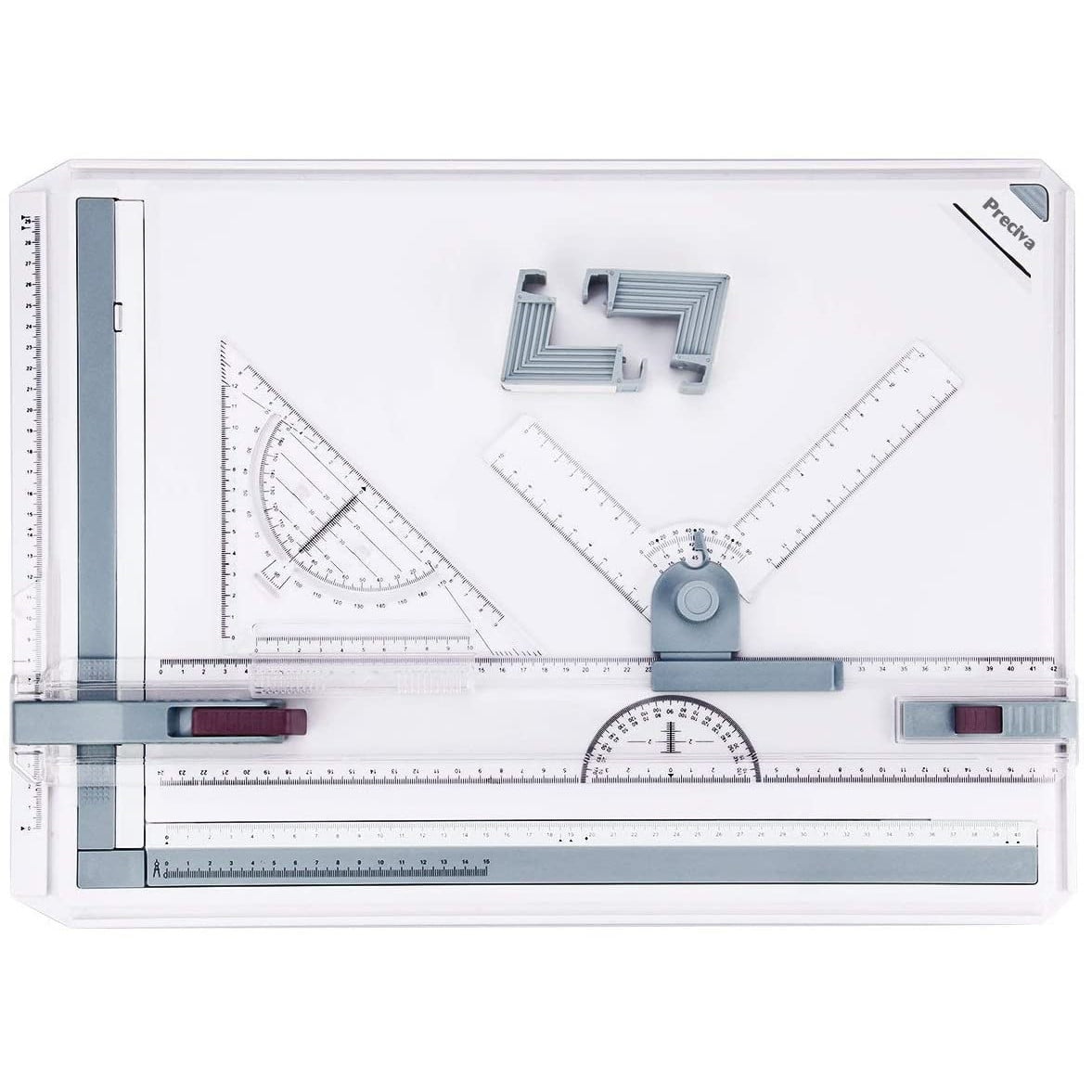 Planseta proiectare A3 Preciva, pentru desen tehnic, arhitectura, cu accesorii, 51 x 36,5 cm