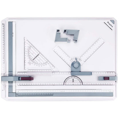 Planseta proiectare A3 Preciva, pentru desen tehnic, arhitectura, cu accesorii, 51 x 36,5 cm