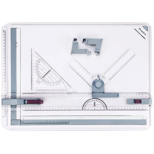 Planseta proiectare A3 Preciva, pentru desen tehnic, arhitectura, cu accesorii, 51 x 36,5 cm