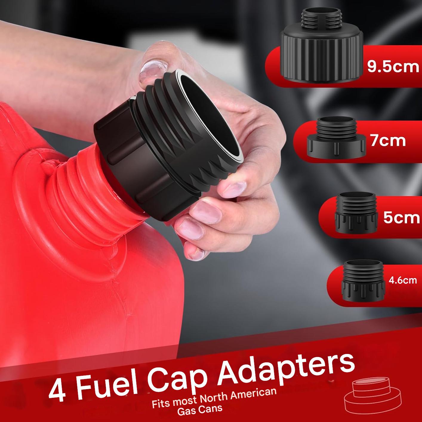 Pompa electrica de transfer combustibil, alimentare cu baterii, cu senzor de oprire automata, portabila cu 4 adaptoare, furtun lung 130 mm, multifunctionala pentru benzina, motorina, ulei – Pentru canistre, tractor, generator sau masina de tuns iarba