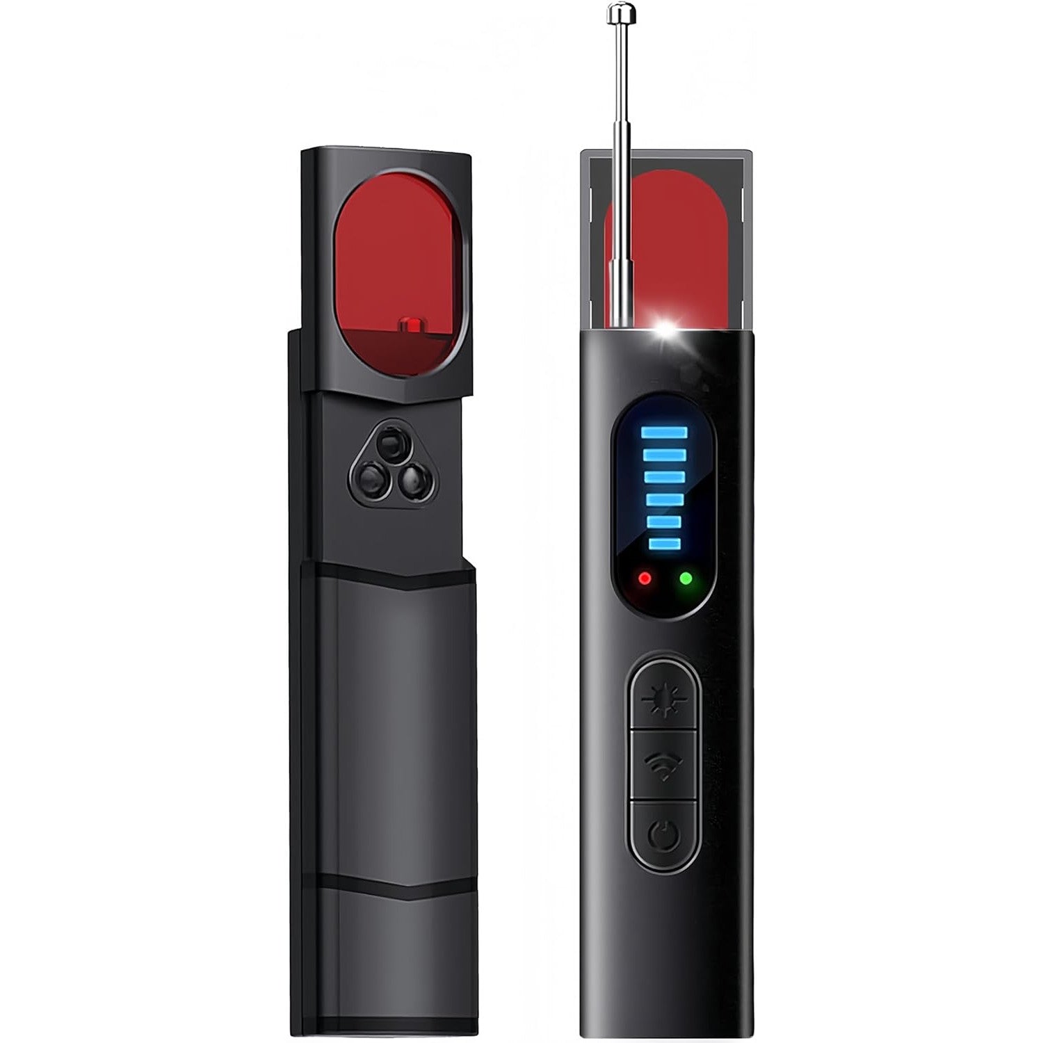 Detector profesional camere ascunse, aparate si dispozitive de spionaj, detector semnal RF, detectare tracker GPS, microfoane, baterie reincarcabila, compact, multifunctional
