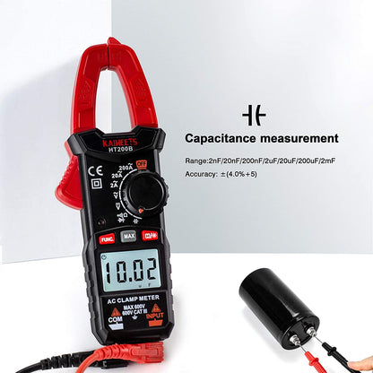 Multimetru digital tip cleste, aparat de masura AC/DC, 2000 counts, ecran LCD iluminat CAT III 600V, Kaiweets HT200B
