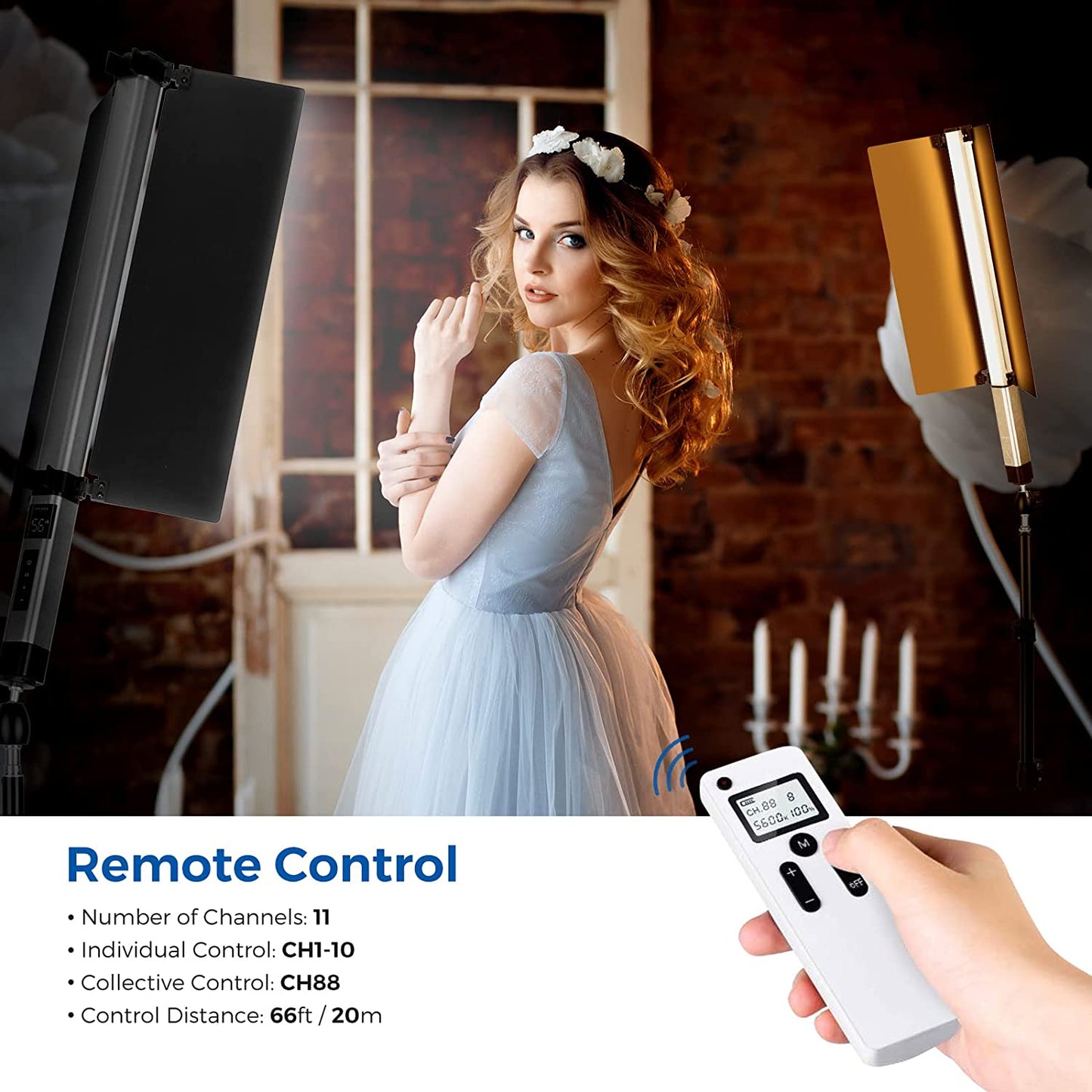 Lampa video portabila cu baterie 2500 mAh, Display LCD, 32005-5600K, 1500LUX, CRI 97+, Telecomanda, Dimabila, lumina foto NEEWER