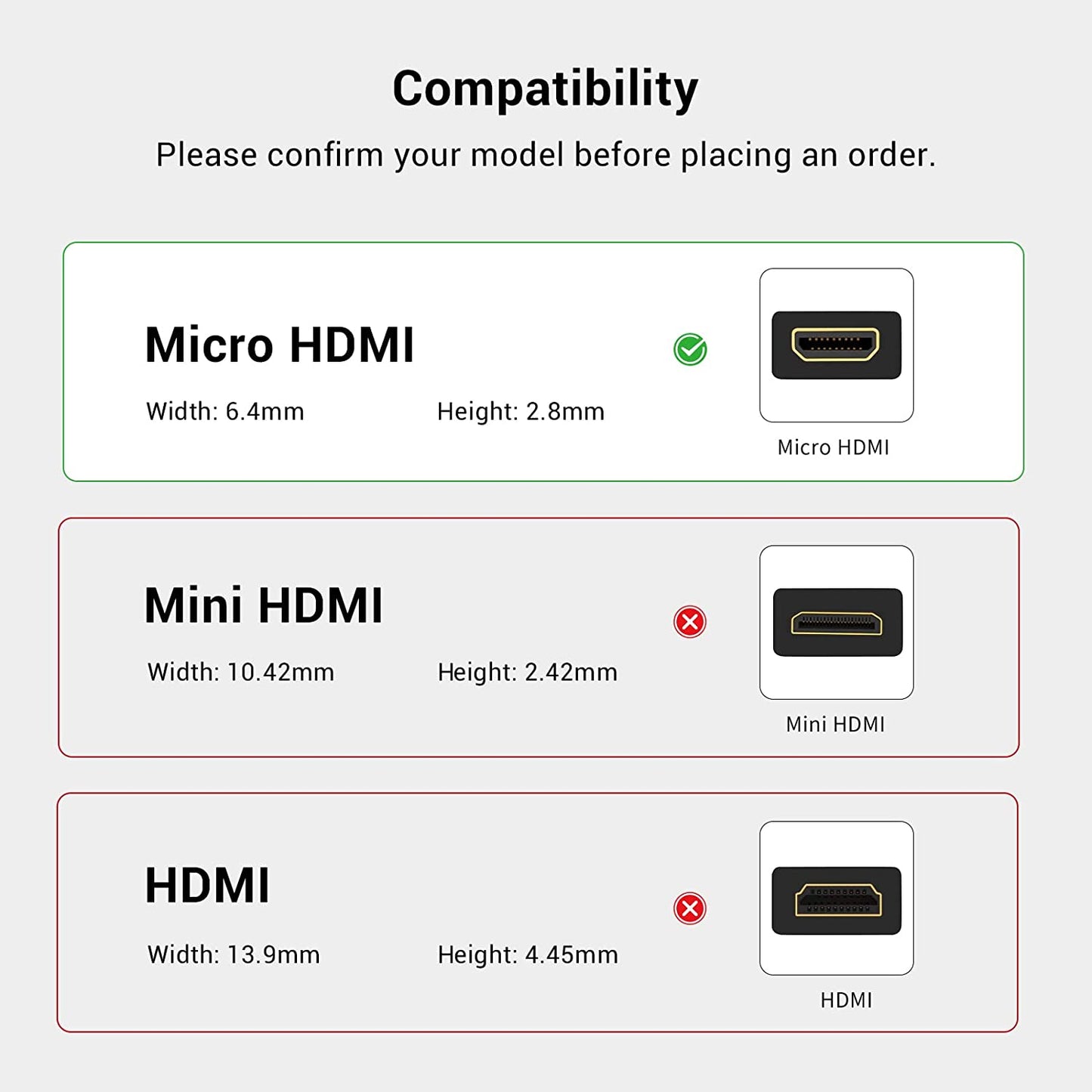 Adaptor de la cablu HDMI micro tata la HDMI mama, de la D la A, cu 2 suruburi 1/4 inch, pentru camere cu port micro HDMI, Sony A7R IV, A7RIII, A7III, A7II, A7RII, Fujifilm X-T2, X-T3 Smallrig 3021