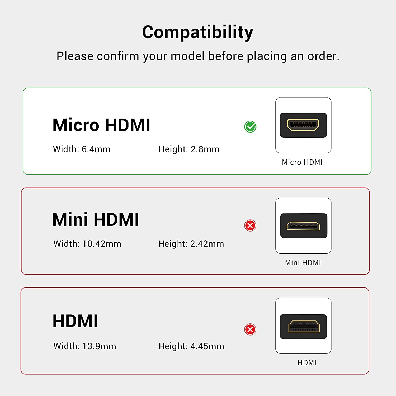 Adaptor de la cablu HDMI micro tata la HDMI mama, de la D la A, cu 2 suruburi 1/4 inch, pentru camere cu port micro HDMI, Sony A7R IV, A7RIII, A7III, A7II, A7RII, Fujifilm X-T2, X-T3 Smallrig 3021