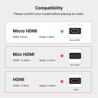 Adaptor de la cablu HDMI micro tata la HDMI mama, de la D la A, cu 2 suruburi 1/4 inch, pentru camere cu port micro HDMI, Sony A7R IV, A7RIII, A7III, A7II, A7RII, Fujifilm X-T2, X-T3 Smallrig 3021