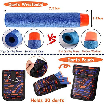 Set vesta compatibila Nerf N-Strike Elite, Tactical vest, 56 de piese, cu 50 sageti de burete, masca, ochelari, incarcator