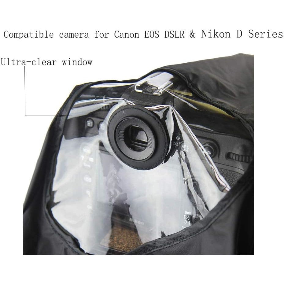 Husa antiploaie pentru aparate DSLR foto-video de dimensiuni medii si mari Canon 700D 650D 550D 1500D 3000D, Nikon D750 D7500 D7000 D5600 D5500 D90 D80