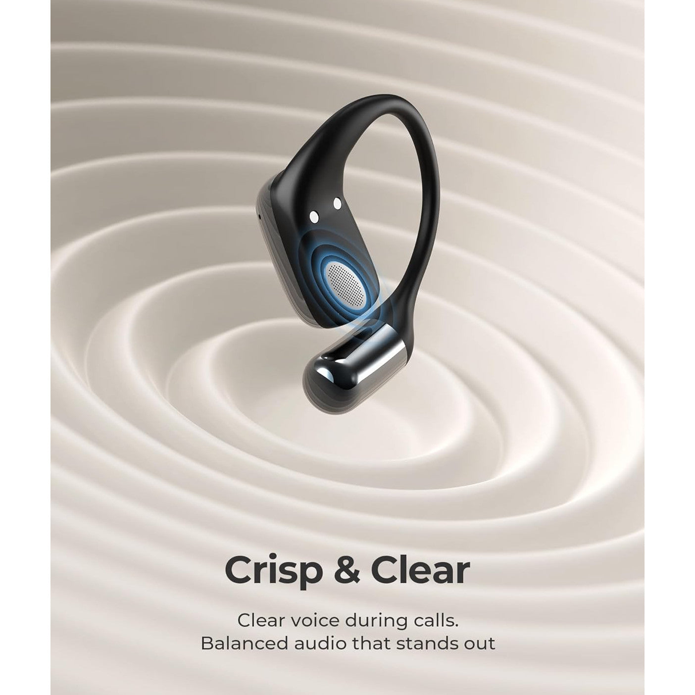 Casti wireless sport, Bluetooth 5.4, on-ear, din silicon, impermeabil IPX5, microfon, handsfree, sunet stereo, casti sport conforabile fara fir pentru alergare, yoga, calarie