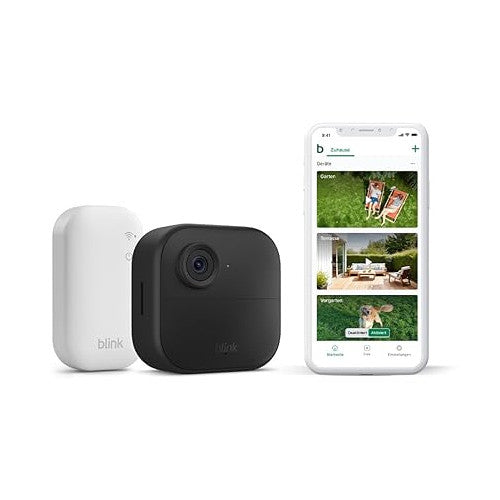 Cameră de securitate Blink Outdoor 4, wireless HD, detecție îmbunătățită, set cu un nucleu de modul de sincronizare