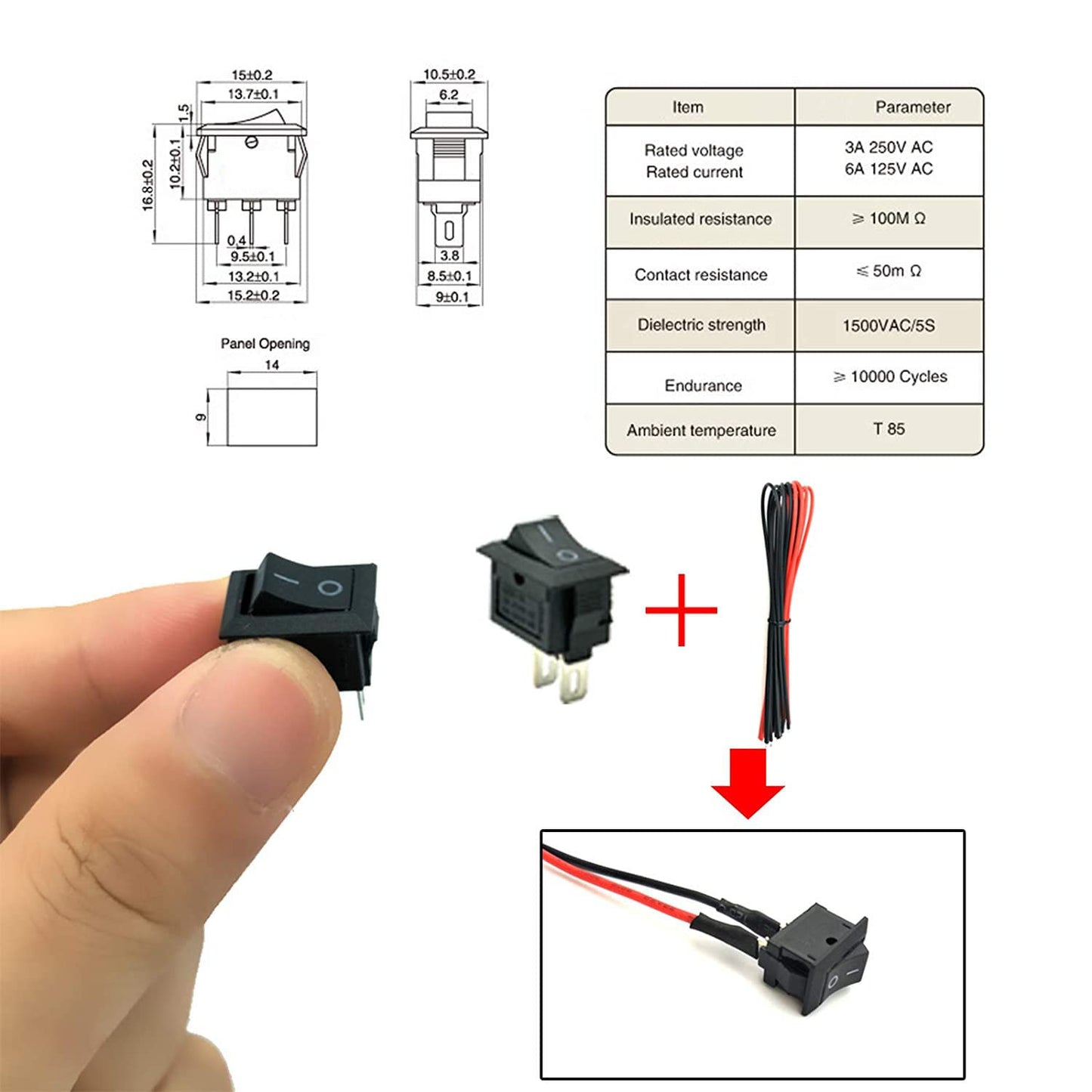 Set de 8 motor DC 1.5V-3V, 15000-16500 RPM, cu 8 carcase cu suport baterie AA si conectori, 8 intrerupatoare, elice, cablu 22AWG de 1m, pentru jucarii, experimente, R684