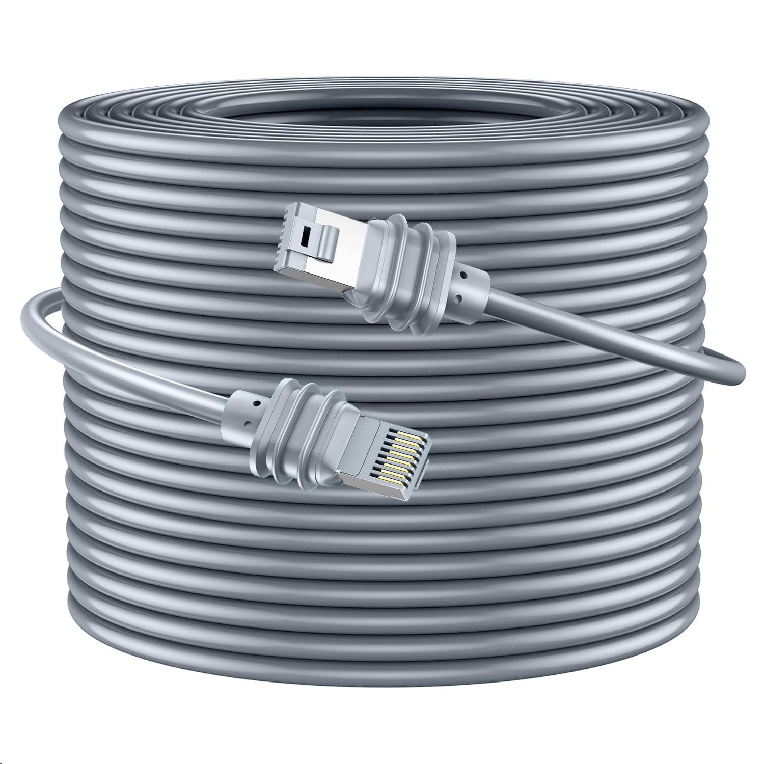 Cablu retea pentru Starlink Gen 3, de 46 m, compatibil Starlink Standard Actuated / Satellite V3, RJ45 Cat6, 1200 Mbps, impermeabil, pentru interior/exterior, gri