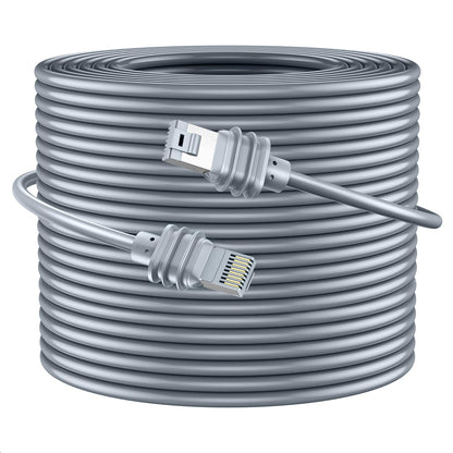 Cablu retea pentru Starlink Gen 3, de 46 m, compatibil Starlink Standard Actuated / Satellite V3, RJ45 Cat6, 1200 Mbps, impermeabil, pentru interior/exterior, gri