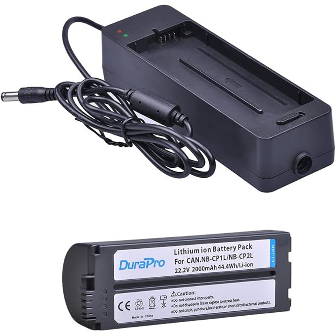 Set acumulator reincarcabil si adaptor alimentare CG-CP200, 2000 mAh, 22, 2 V, indicator incarcare, pentru Canon NB-CP1L, NB-CP2L, SELPHY CP100, CP200, CP300, CP400, CP510, CP600