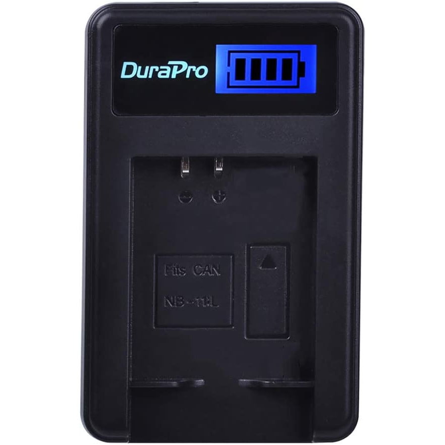 Set de 2 acumulatori NB-11L/NB-11LH 900 mAh cu incarcator LCD compatibil cu Canon PowerShot A2300, A2400, A2500 A2600, A3400, A3500, A4000 is, ELPH 110, 115, 130, 220, 320, 340