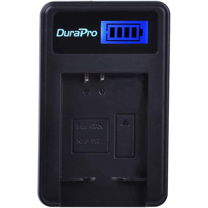 Set de 2 acumulatori NB-11L/NB-11LH 900 mAh cu incarcator LCD compatibil cu Canon PowerShot A2300, A2400, A2500 A2600, A3400, A3500, A4000 is, ELPH 110, 115, 130, 220, 320, 340