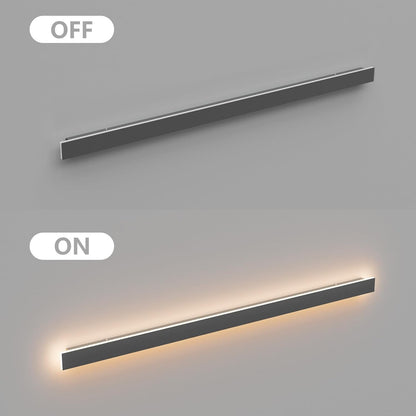 Aplica liniara LED de perete, 120 cm lungime, 35 W, lumina calda 3000 K, impermeabila IP65, corp din metal si abajur acrilic, pentru casa, curte si gradina