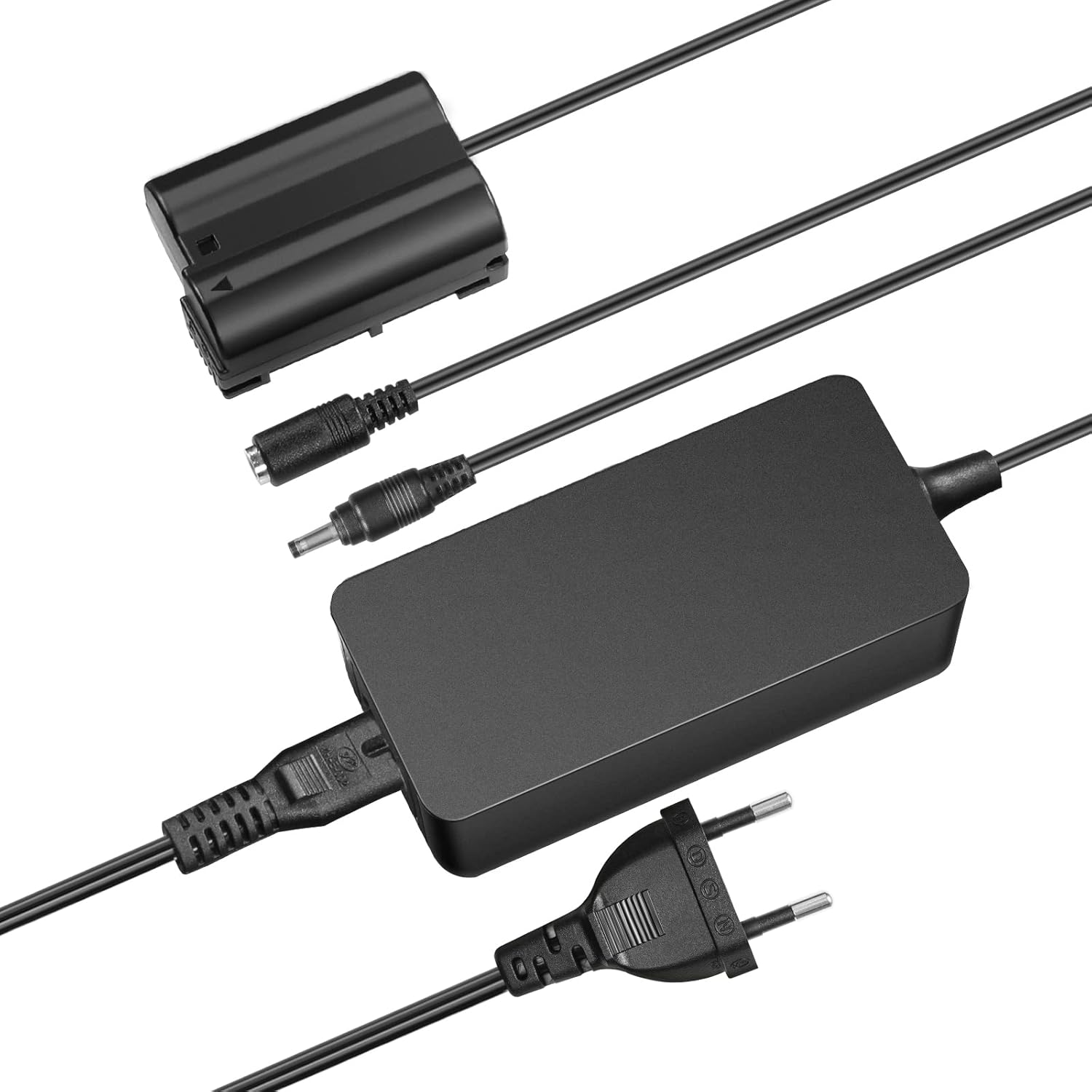 Baterie dummy EN-EL15 cu adaptor EP-5B, set alimentare continua compatibil cu Nikon Z5 Z6 Z7 Z6II Z7II D500 D610 D750 D780 D800 D810 D850 D7000 D7100 D72000 D7500