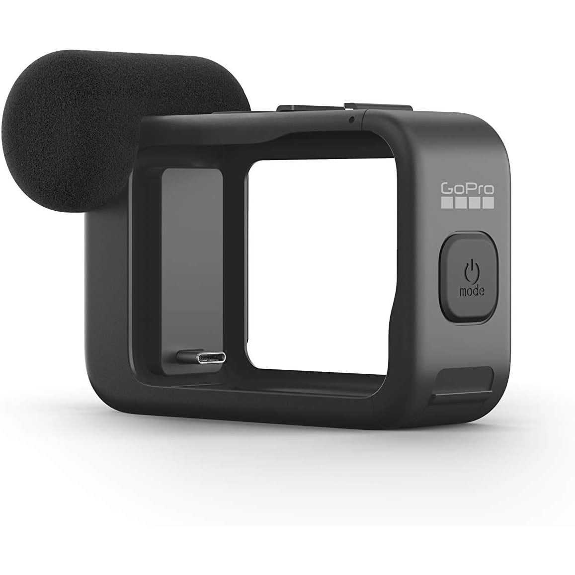 Media mod pentru GoPro Hero 10 Black, Hero 9 Black, cu microfon directional incorporat, port 3.5mm, cu port HDMI, cu 2 adaptoare patina