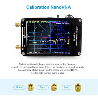 Analizor vectorial de retea mini, banda 50KHz-900MHz, ecran tactil LCD 2,8 inci, antena HF VHF UHF