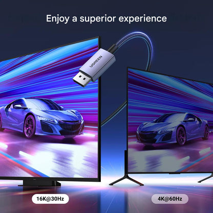 Cablu DisplayPort 2.1 UGREEN, VESA certificat, de 5 m, 16K@30Hz, 8K@240Hz, 4K@240Hz, 54Gbps, HDR, HDCP 2.2, DSC 1.2a, FreeSync & G-Sync, cablu DP gaming PC/monitor, compatibil DP 2.0/1.4
