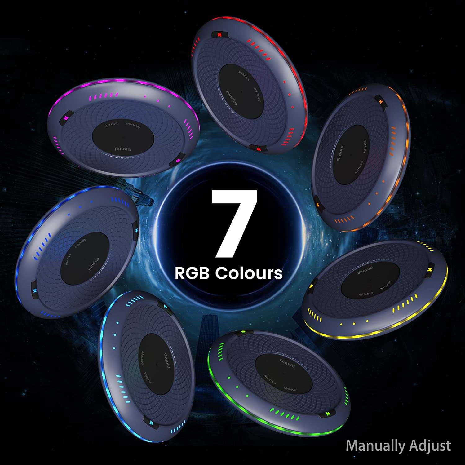 Mouse jiggler USB cu LED RGB, plug & play, cu temporizator, buton pornit/oprit, nedetectabil, mecanic, simuleaza miscarea mouse-ului