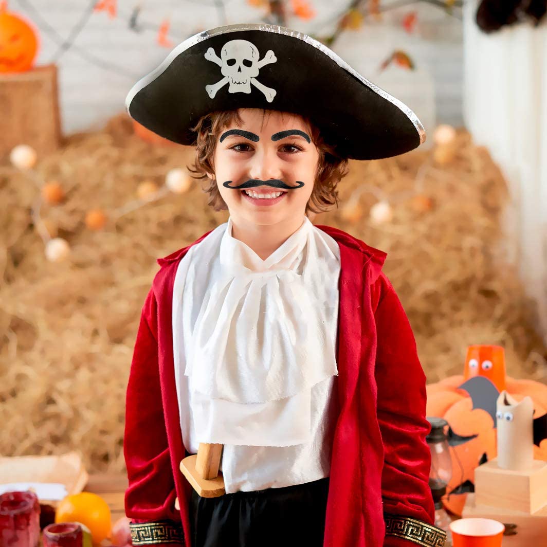 Set de 48 bucati mustata autoadeziva, 16 tipuri de mustati false cu look realist pentru costume, Halloween, petreceri, carnaval
