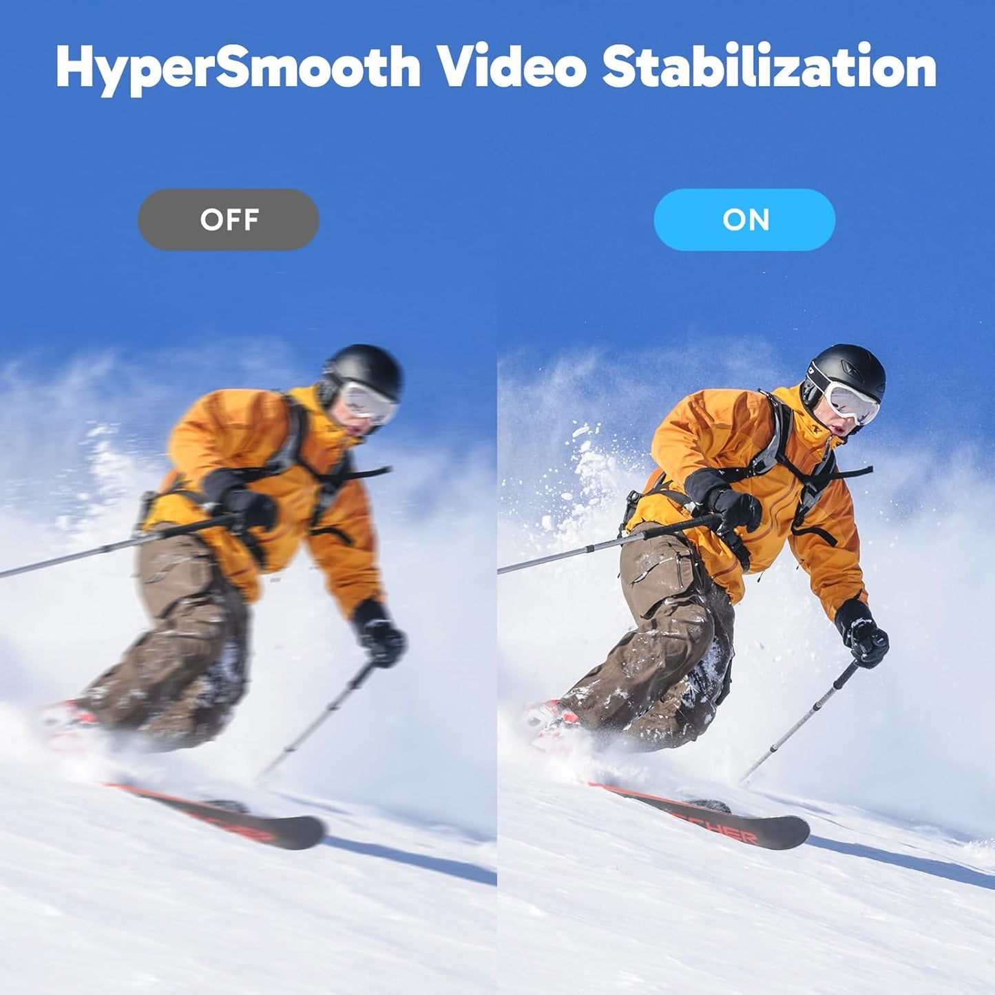 Camera video sport 4K, camera de actiune WiFi Ultra HD 20 MP cu 2 acumulatori, carcasa impermeabila 40 m, stabilizare imagine, touchscreen de 2 inch, trepied reglabil, telecomanda 2.4 g si husa de depozitare si transport