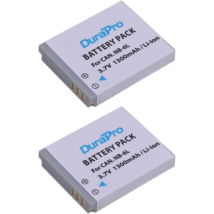 Set de 2 acumulatori NB-6L/NB-6LH 1300 mAh cu incarcator cu display LCD, compatibil Canon Powershot SX500 IS-, SX710 HS-, SX520 HS-, SX530 HS-, SX510 HS-, S120-, SX700 HS-, SX610 HS-, SX600 HS-, D30- si S95-