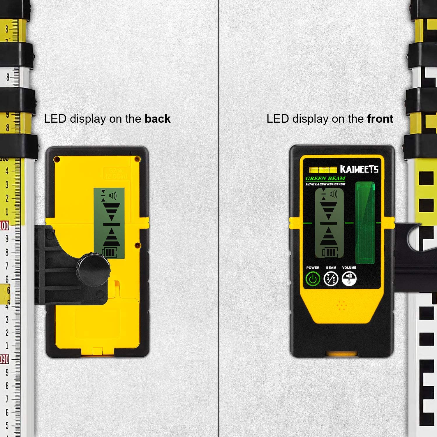 Set nivela laser cu linii in cruce si detector, cu plumb, linie verde autonivelanta 360 grade, cu incarcare USB, detectare 50 m