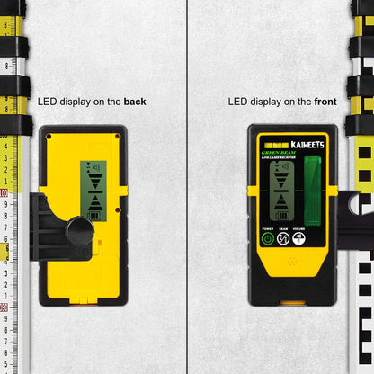 Set nivela laser cu linii in cruce si detector, cu plumb, linie verde autonivelanta 360 grade, cu incarcare USB, detectare 50 m